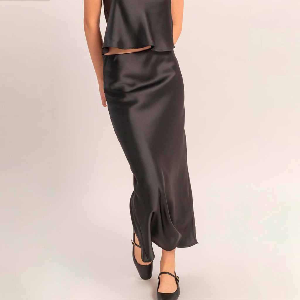 Falda Negra Satin