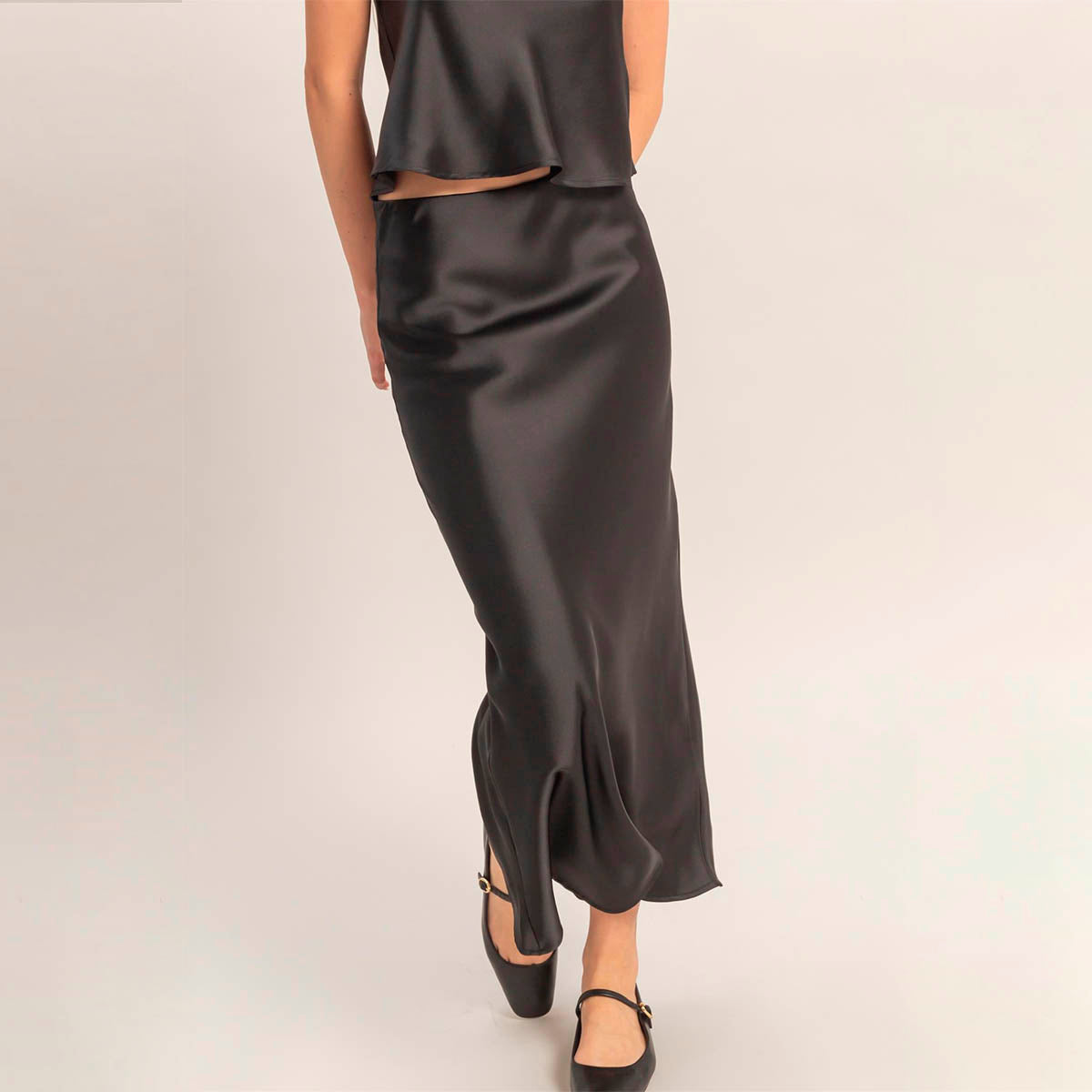 Falda Negra Satin