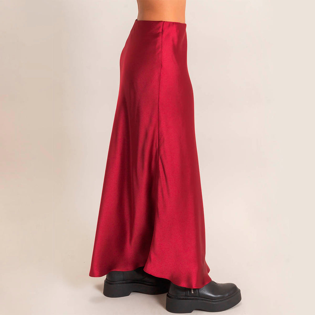 Falda Roja Satin