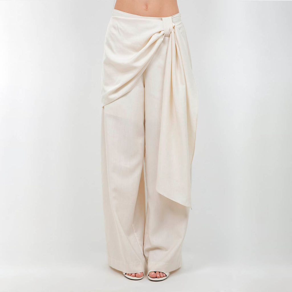 Pantalon Beige con Detalle