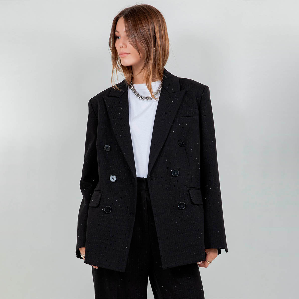 Blazer Negro con Brillos