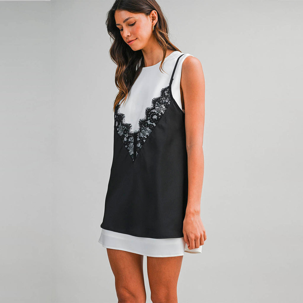 Vestido Blanco/ Negro