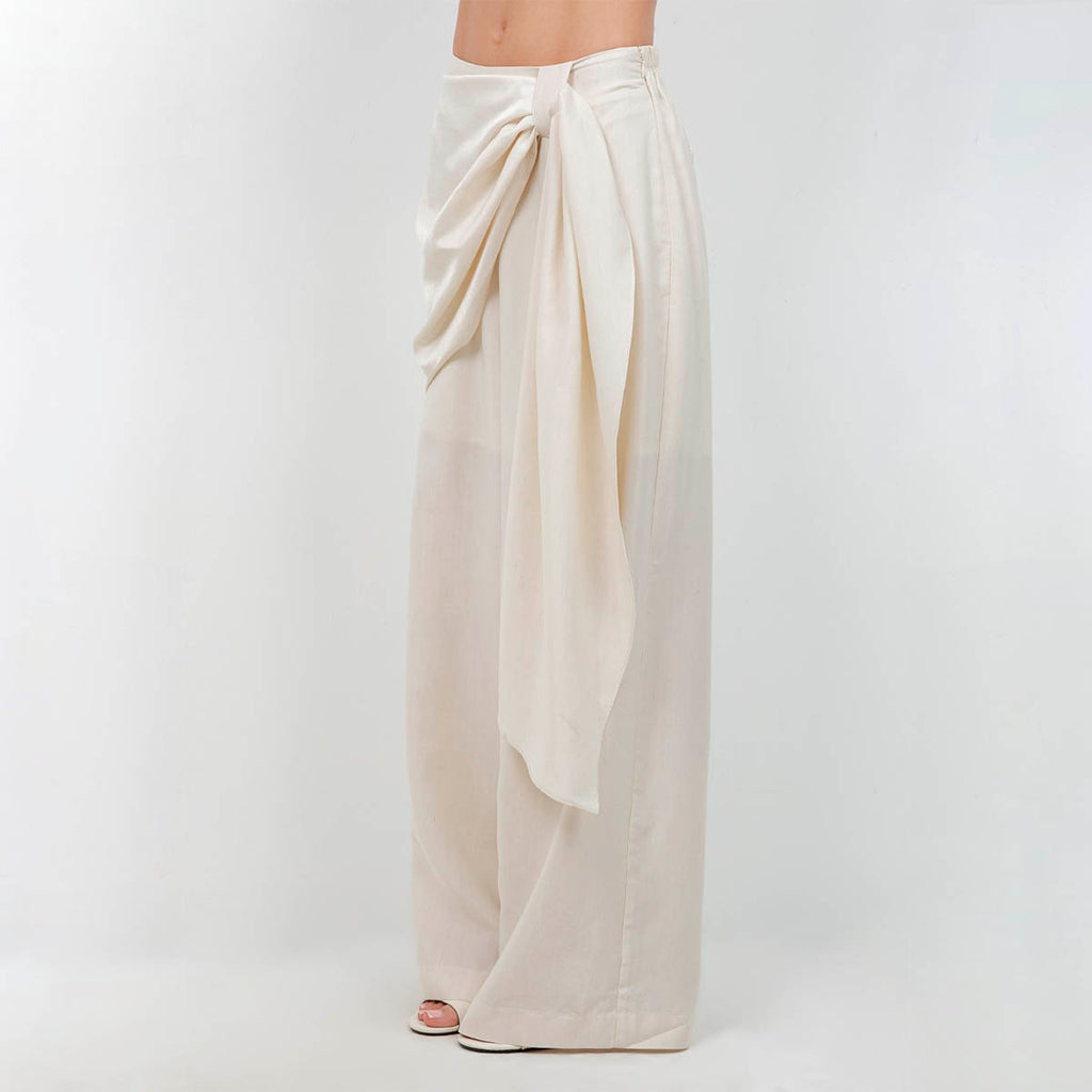 Pantalon Beige con Detalle