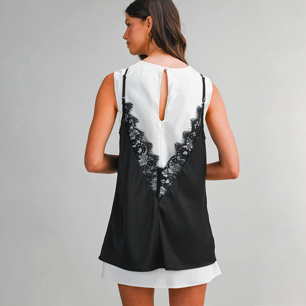 Vestido Blanco/ Negro