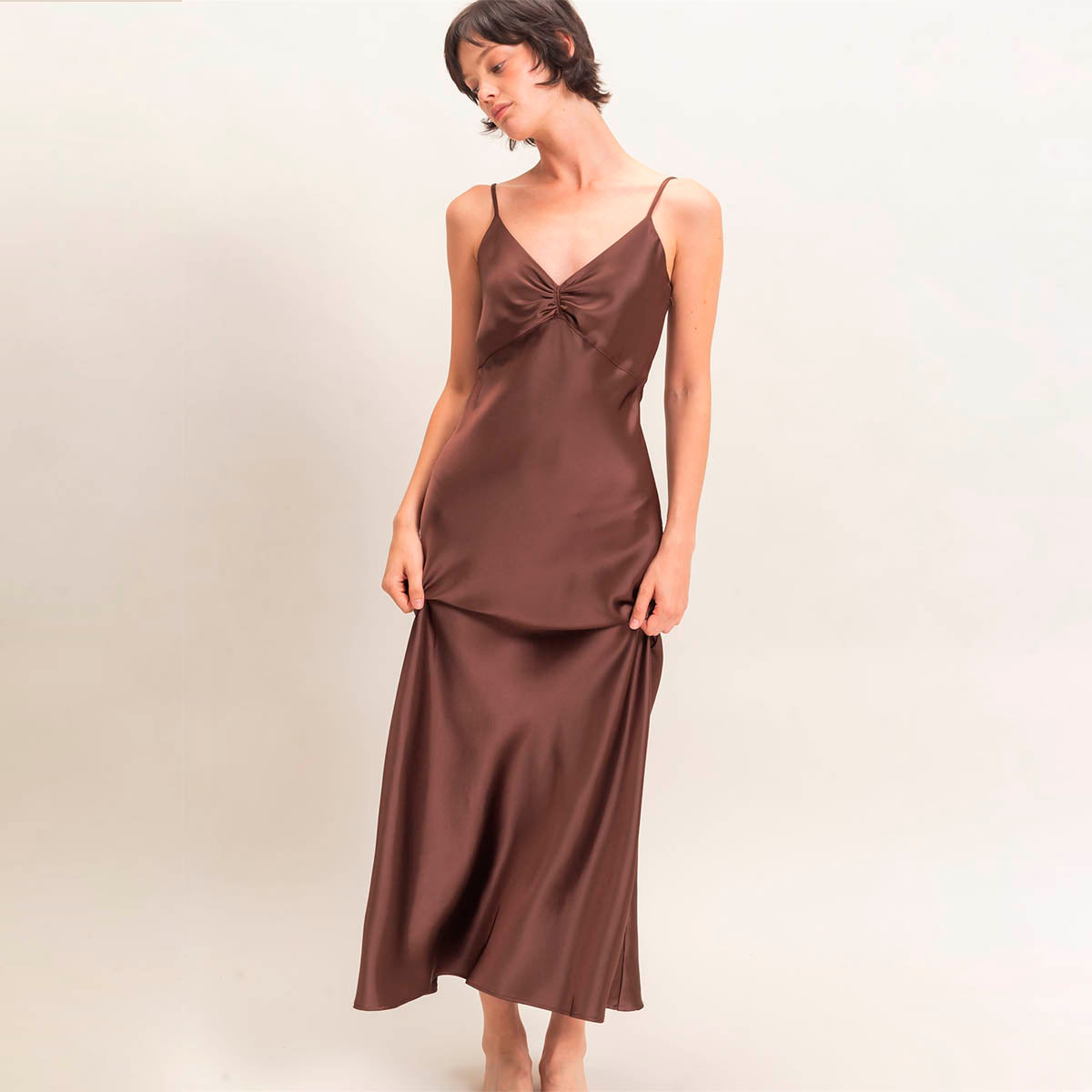 Vestido Cafe Satin