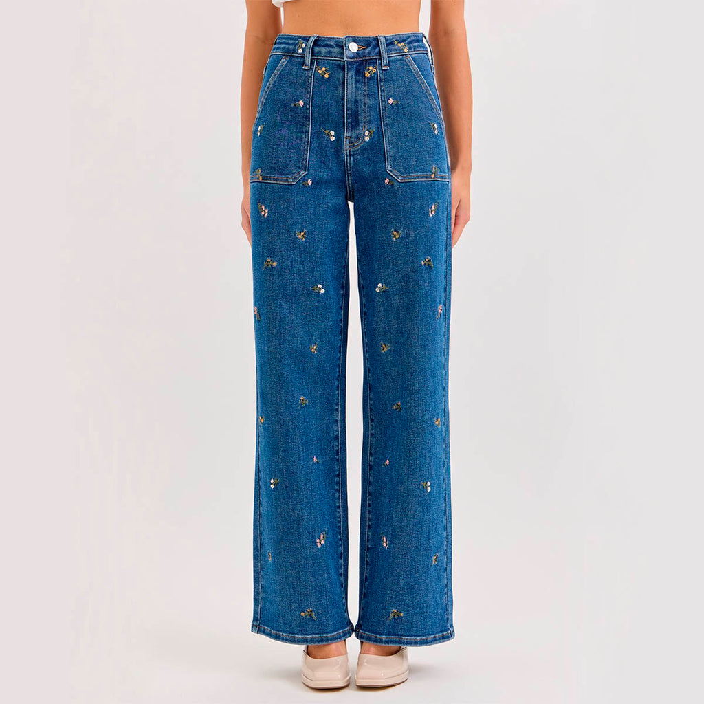 Jeans Azul con Detalles