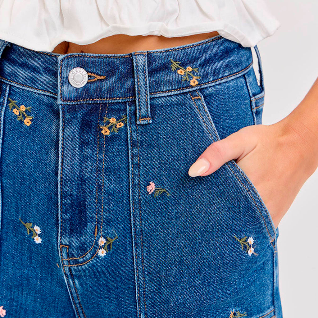 Jeans Azul con Detalles