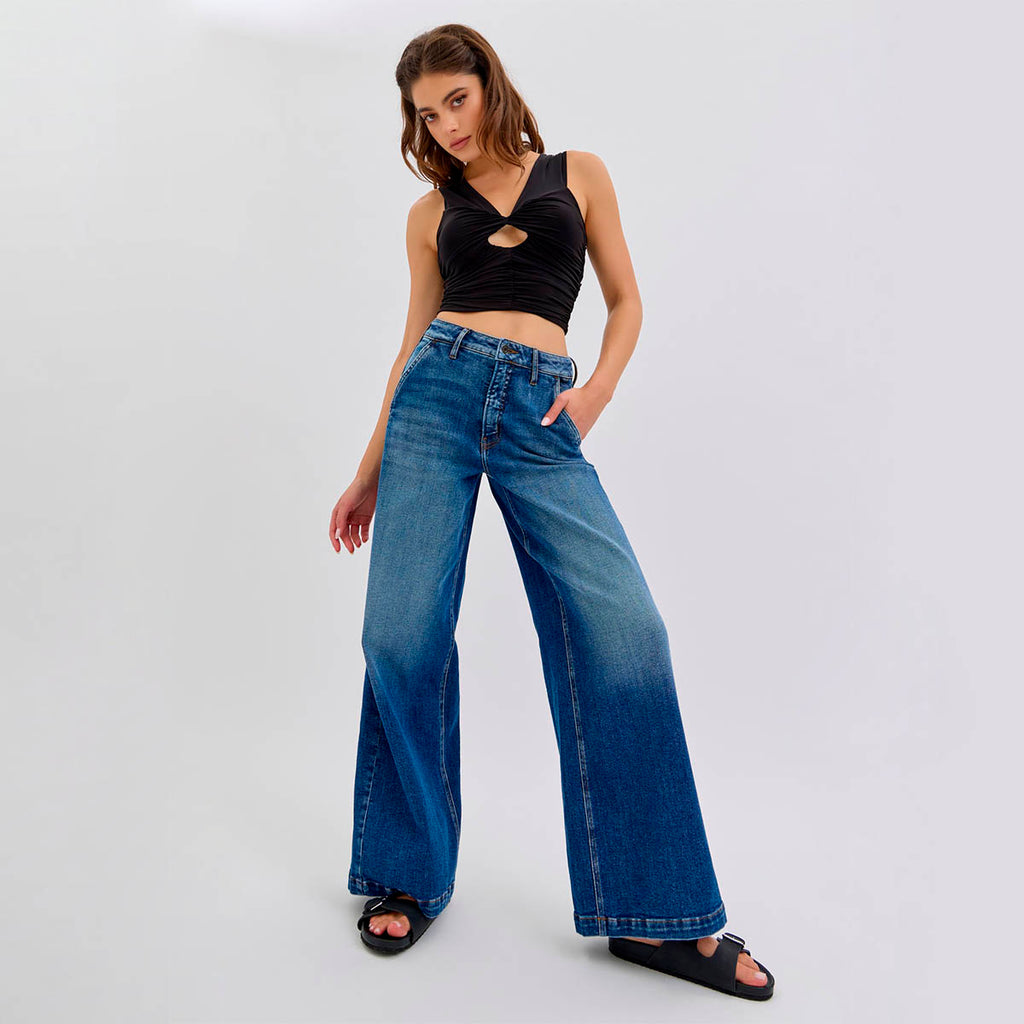 Jeans Azul Pierna Ancha