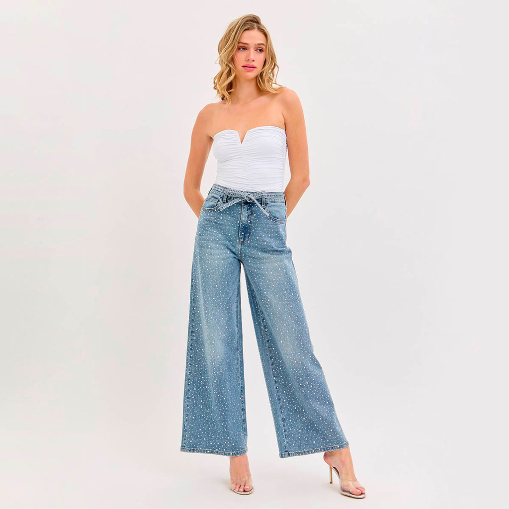 Jeans Azul con Brillos