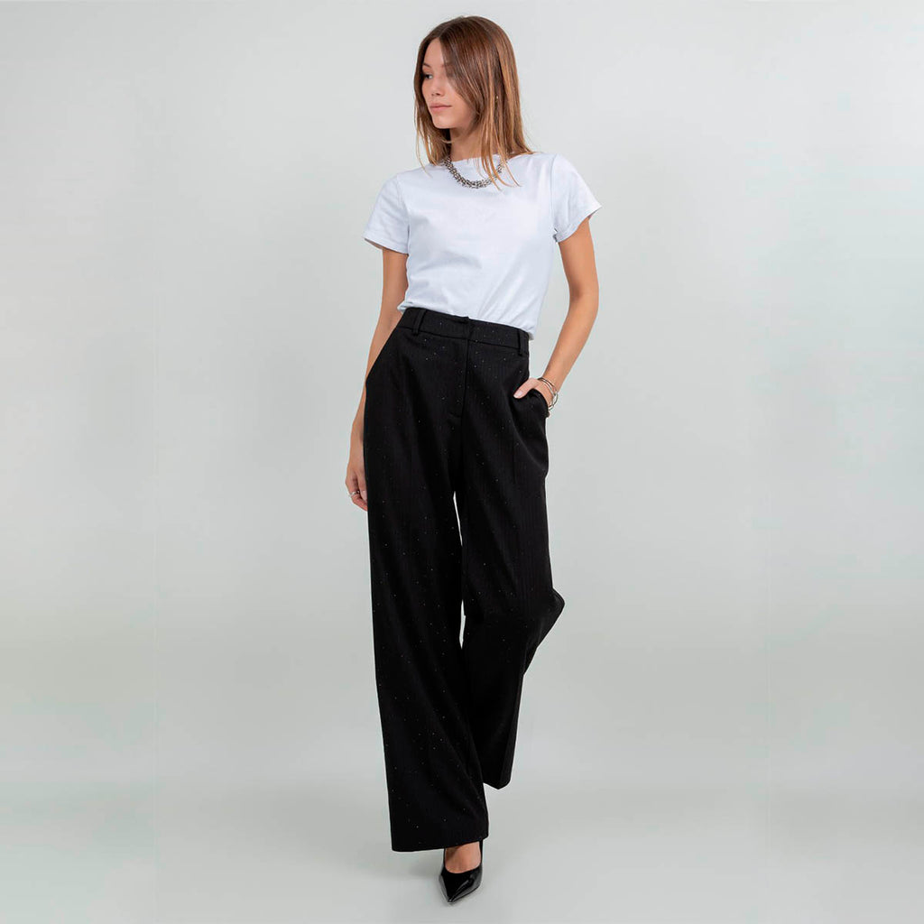 Pantalon Negro con Brillos