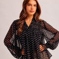 Blusa Negra con Estampado