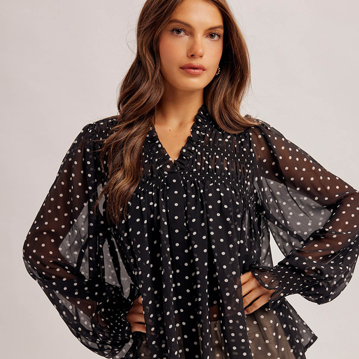 Blusa Negra con Estampado