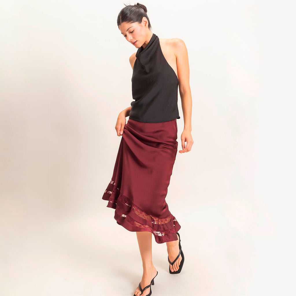 Blusa Negra Satin