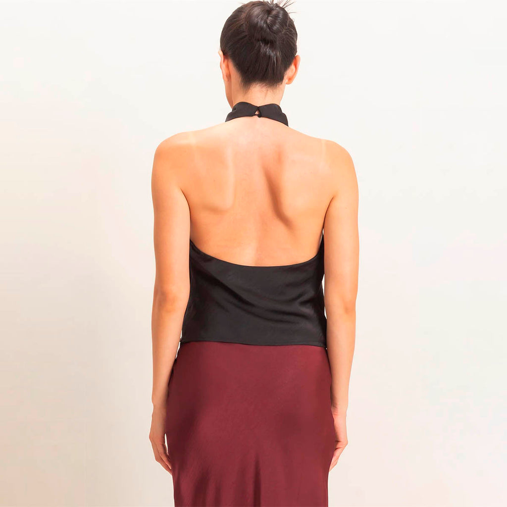 Blusa Negra Satin