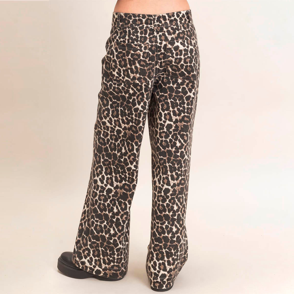 Pantalon Negro Animal Print