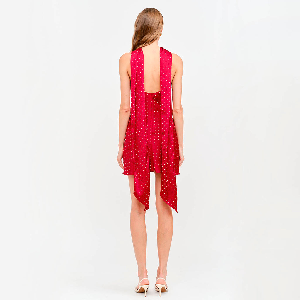 Vestido Rojo con Estampado
