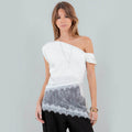 Blusa Blanca con Detalle Encaje