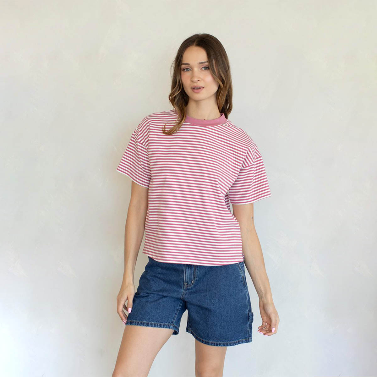 Blusa Rosa de Rayas